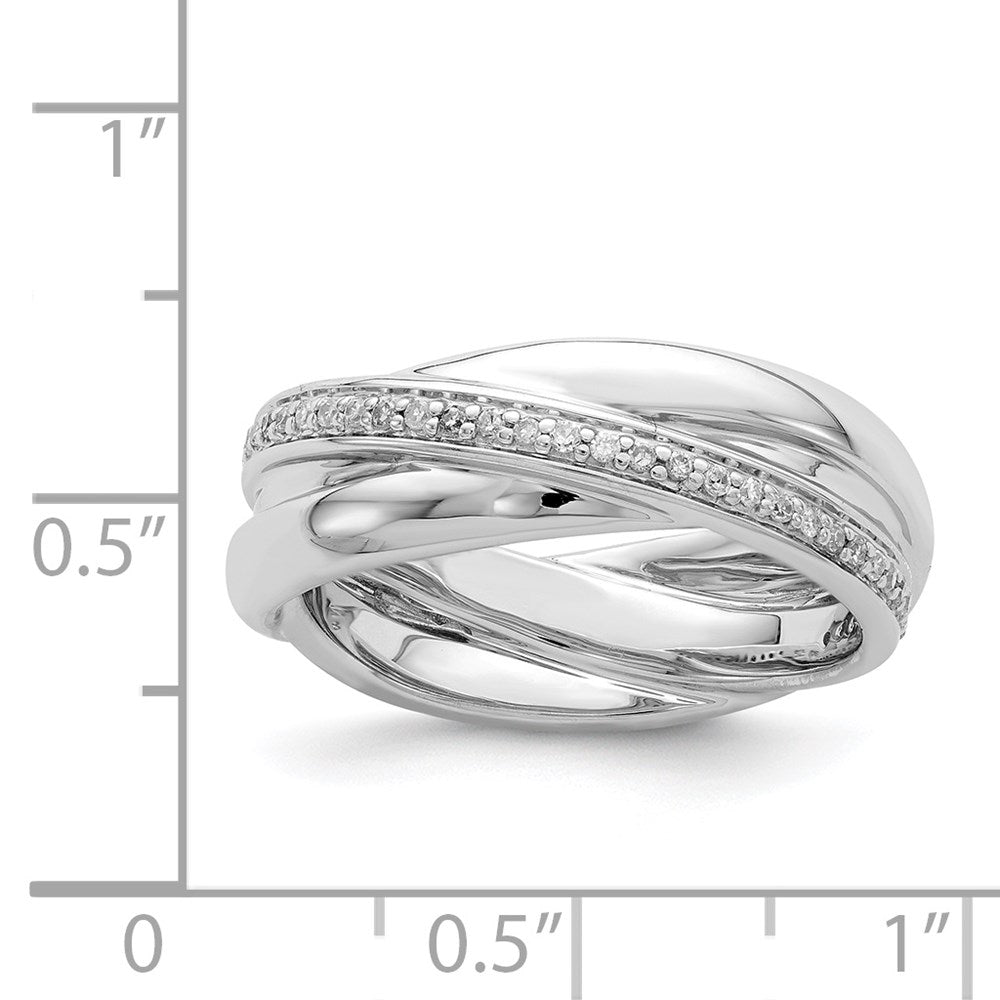 Sterling Silver Rhodium Diam. Band