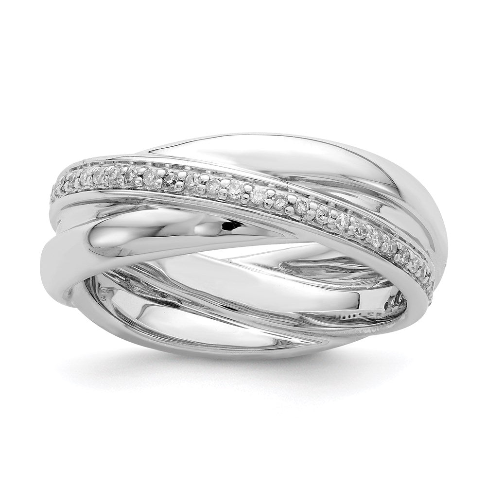 Sterling Silver Rhodium Diam. Band