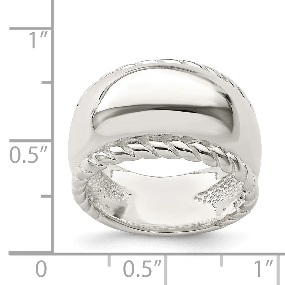 Sterling Silver Twisted Dome Ring