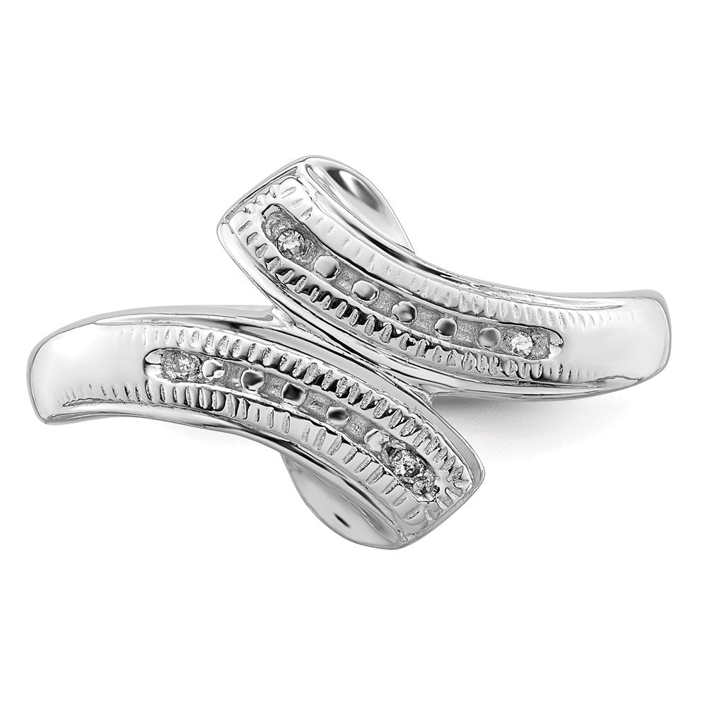 Sterling Silver Rhodium Plated Diamond Ring