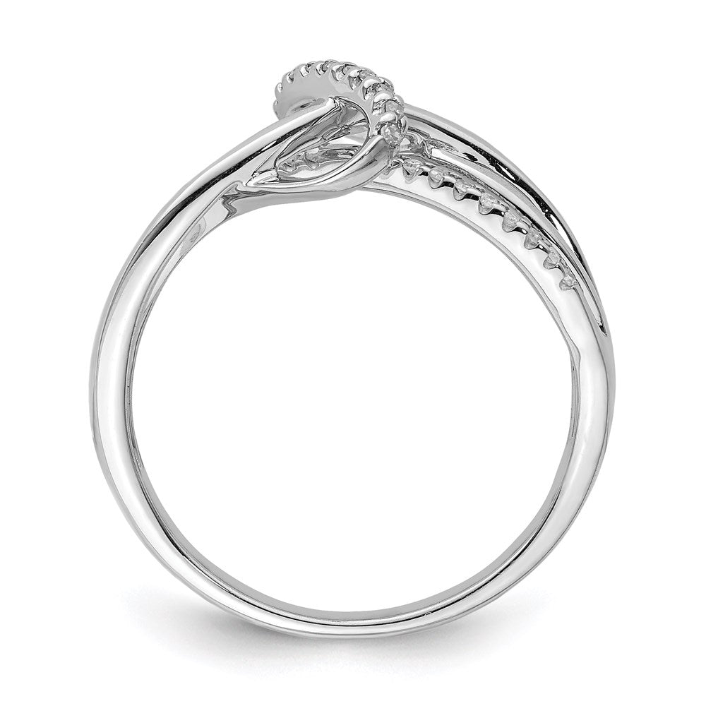 Sterling Silver Rhodium Plated Diamond Fashion Ring