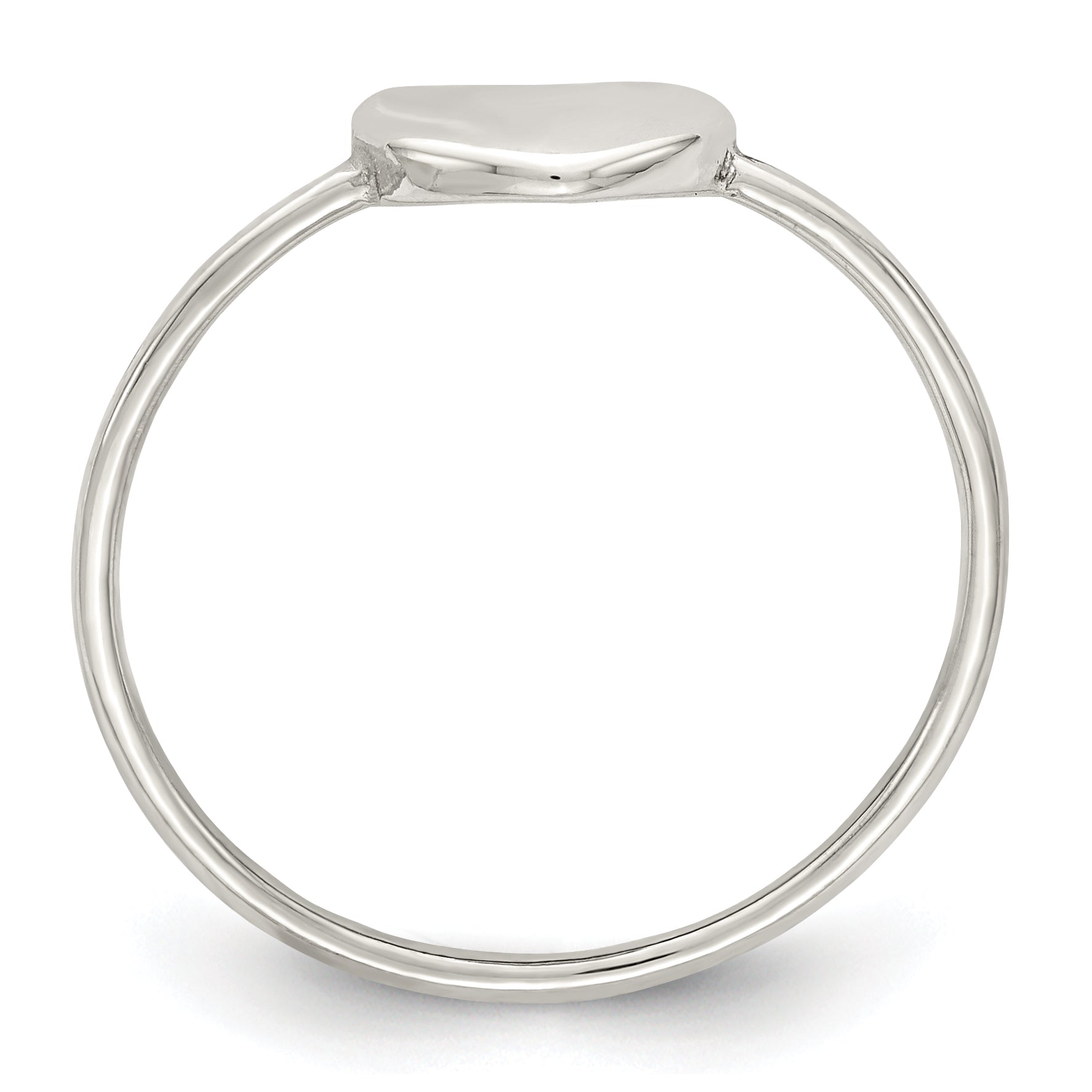 Sterling Silver Polished Heart Ring