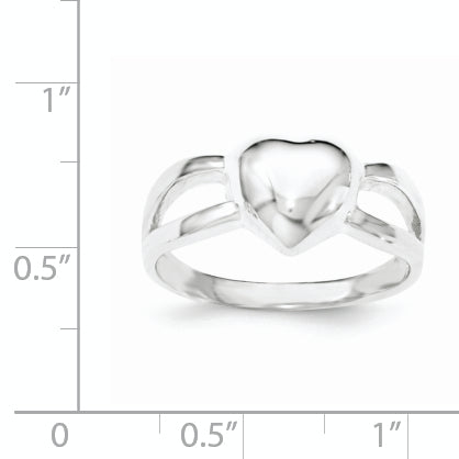 Sterling Silver Polished Heart Ring