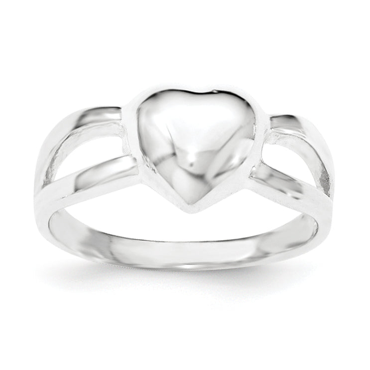 Sterling Silver Polished Heart Ring