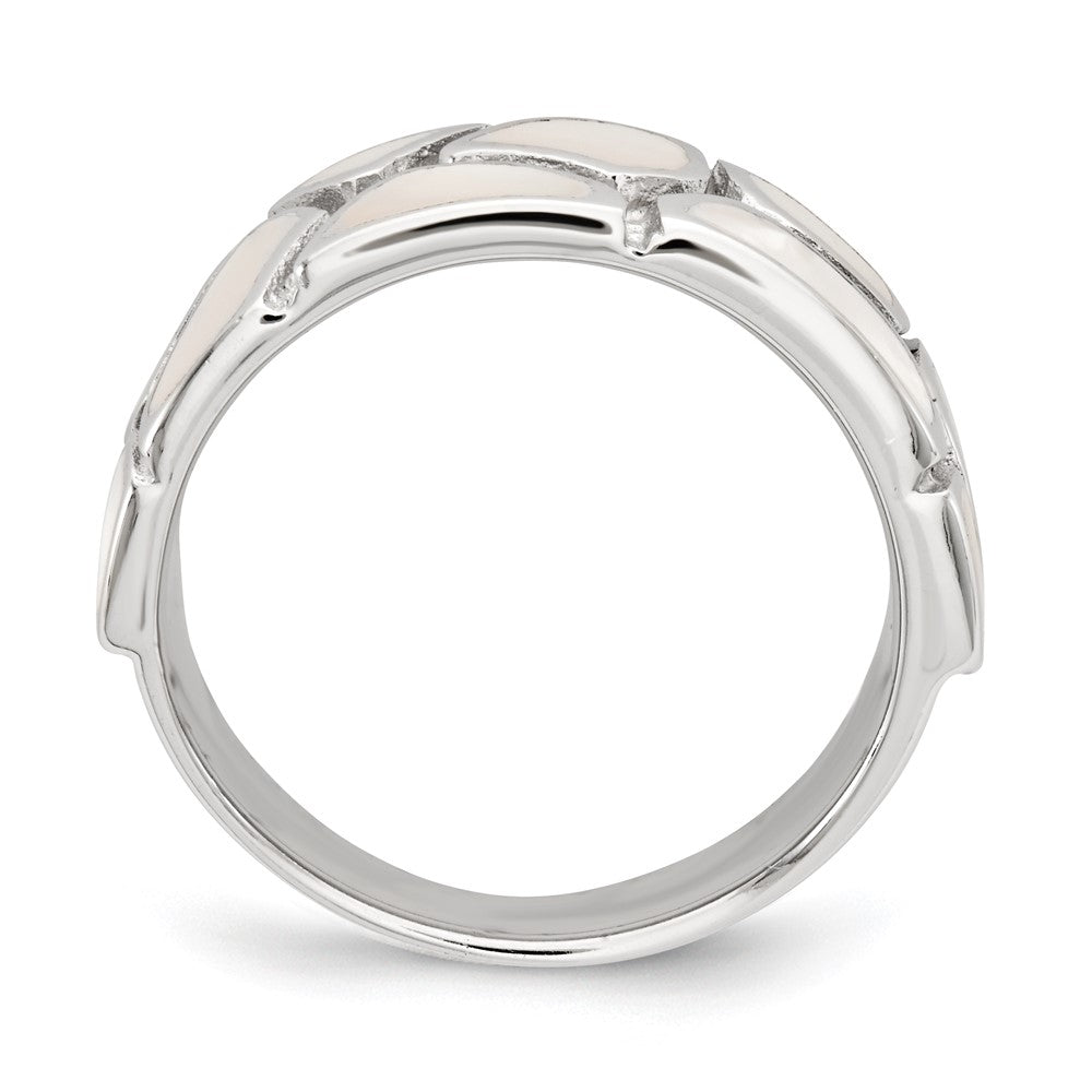 Sterling Silver Polished Mother of Pearl Ring