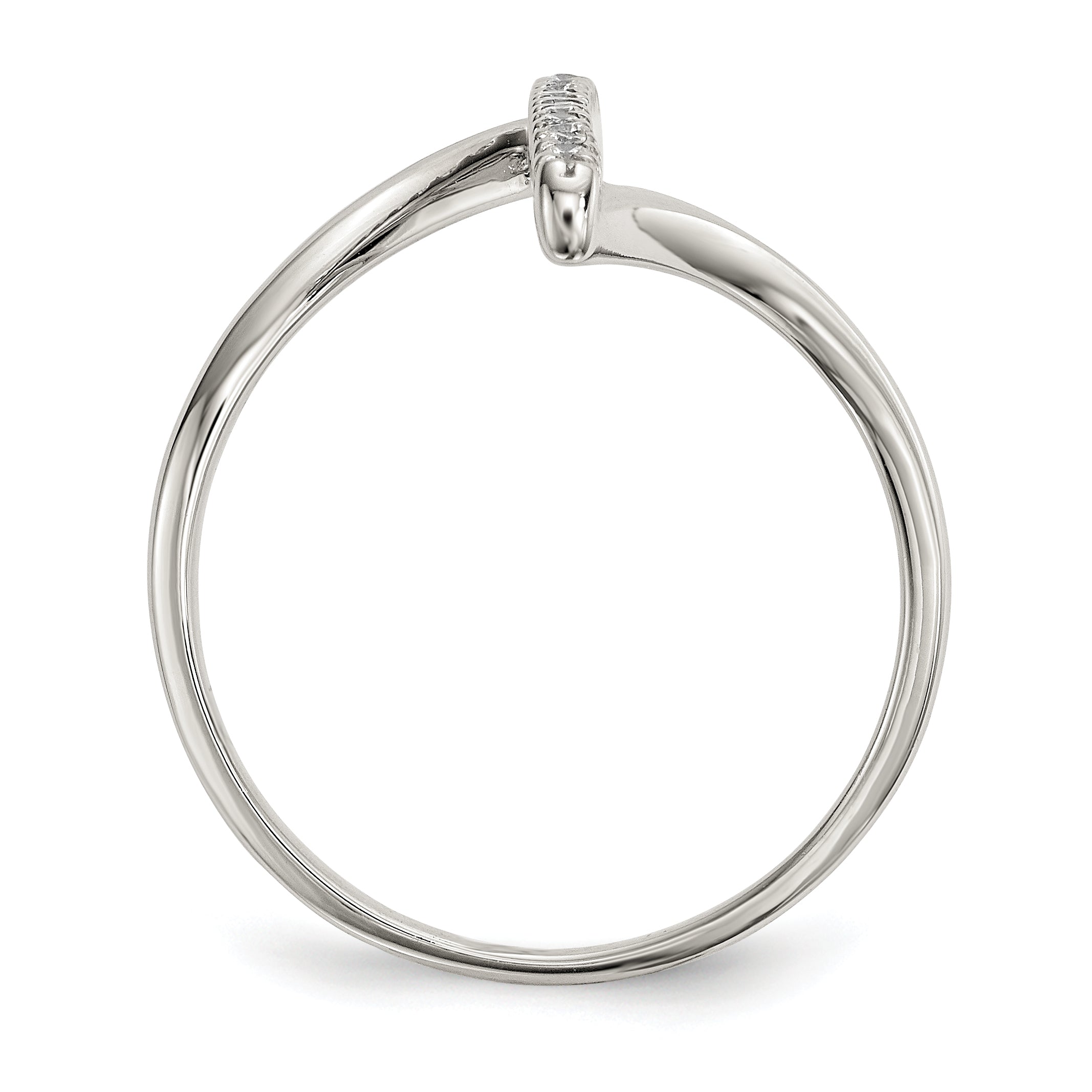 Sterling Silver CZ Bar Ring