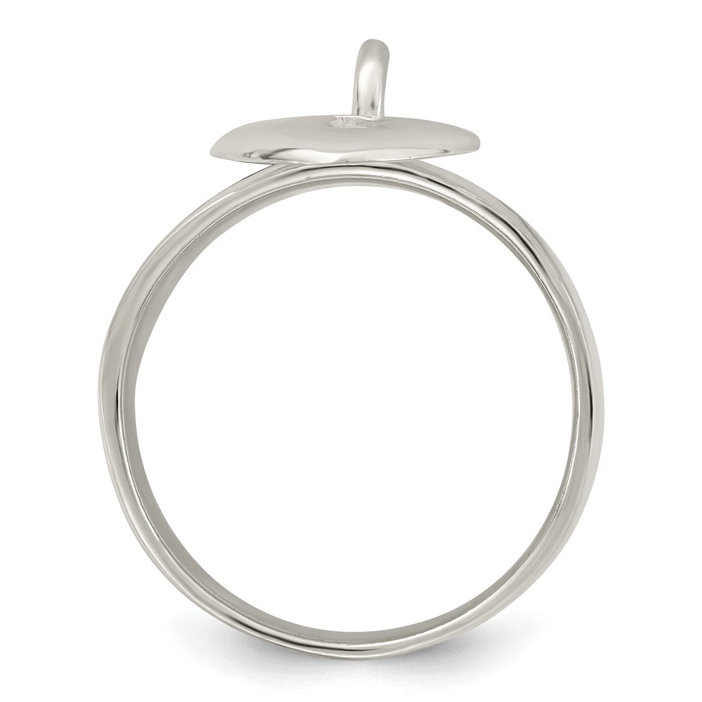 Sterling Silver Dangle Lock Ring