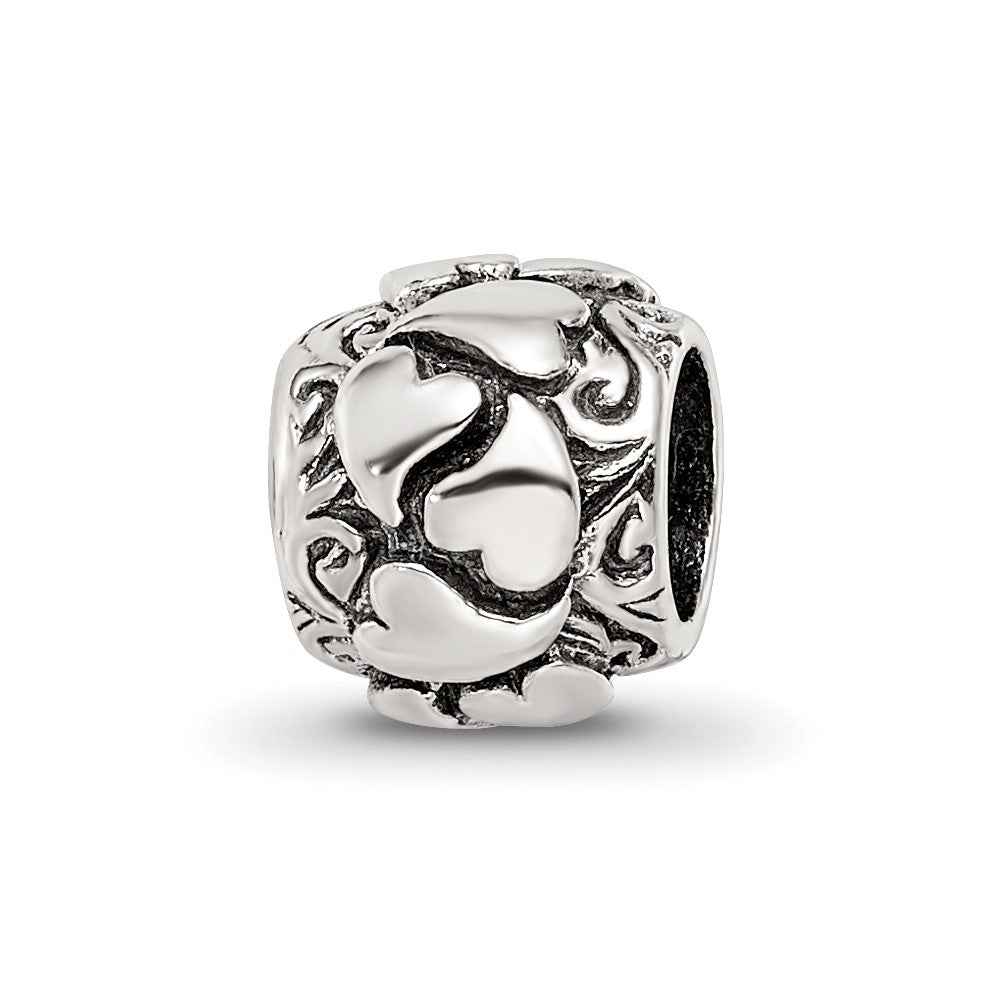 Sterling Silver Reflections Hearts Bead