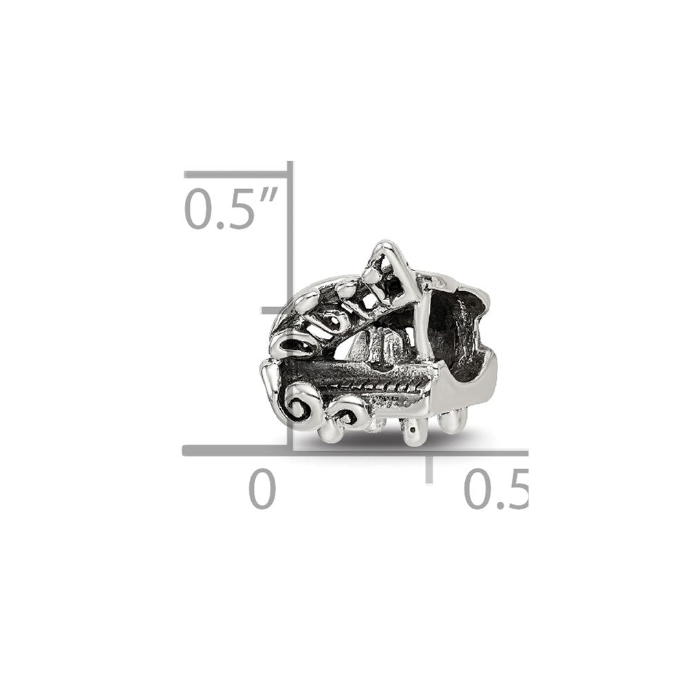 Sterling Silver Reflections Baby Grand Piano Bead