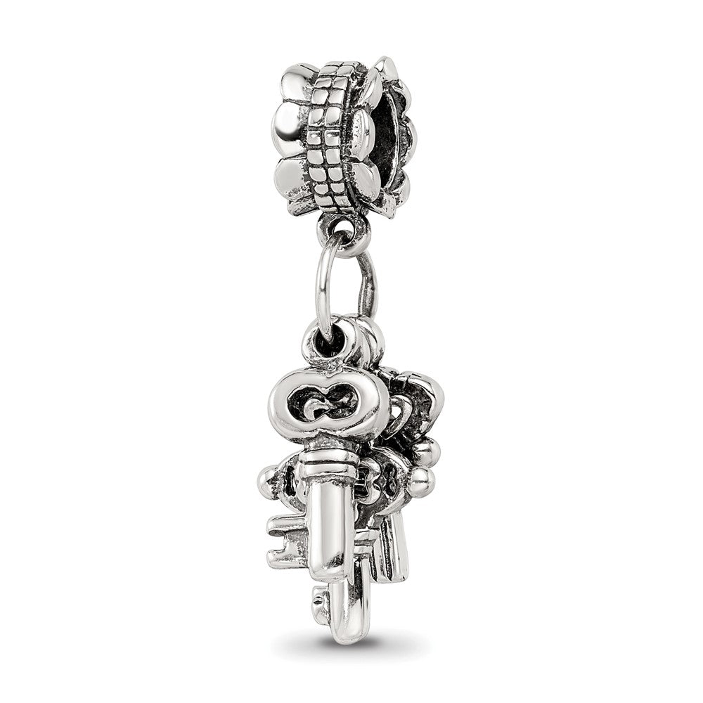 Sterling Silver Reflections Three Keys Dangle Bead