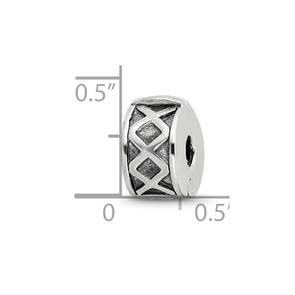 Sterling Silver Reflections Hinged X Clip Bead