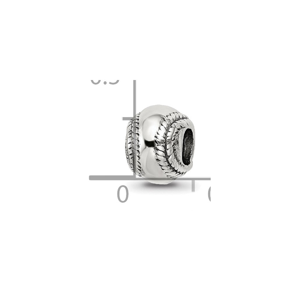 Sterling Silver Reflections Baseball Bead