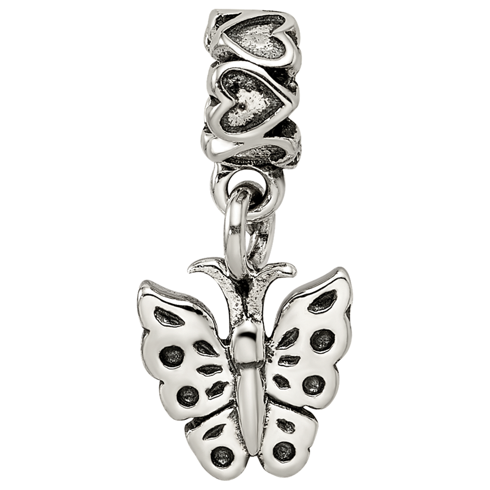Kids Collection Sterling Silver Butterfly Dangle Reflections Bead