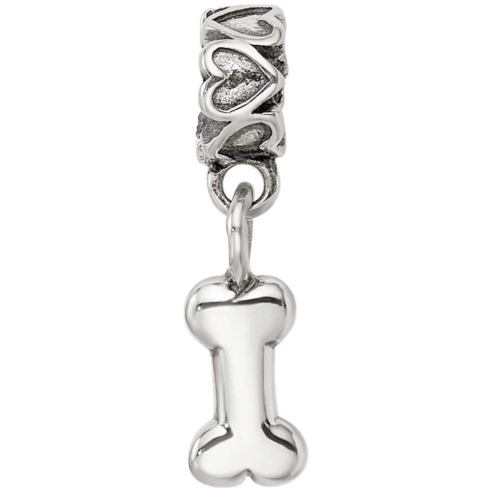Kids Collection Sterling Silver Dog Bone Dangle Reflections Bead