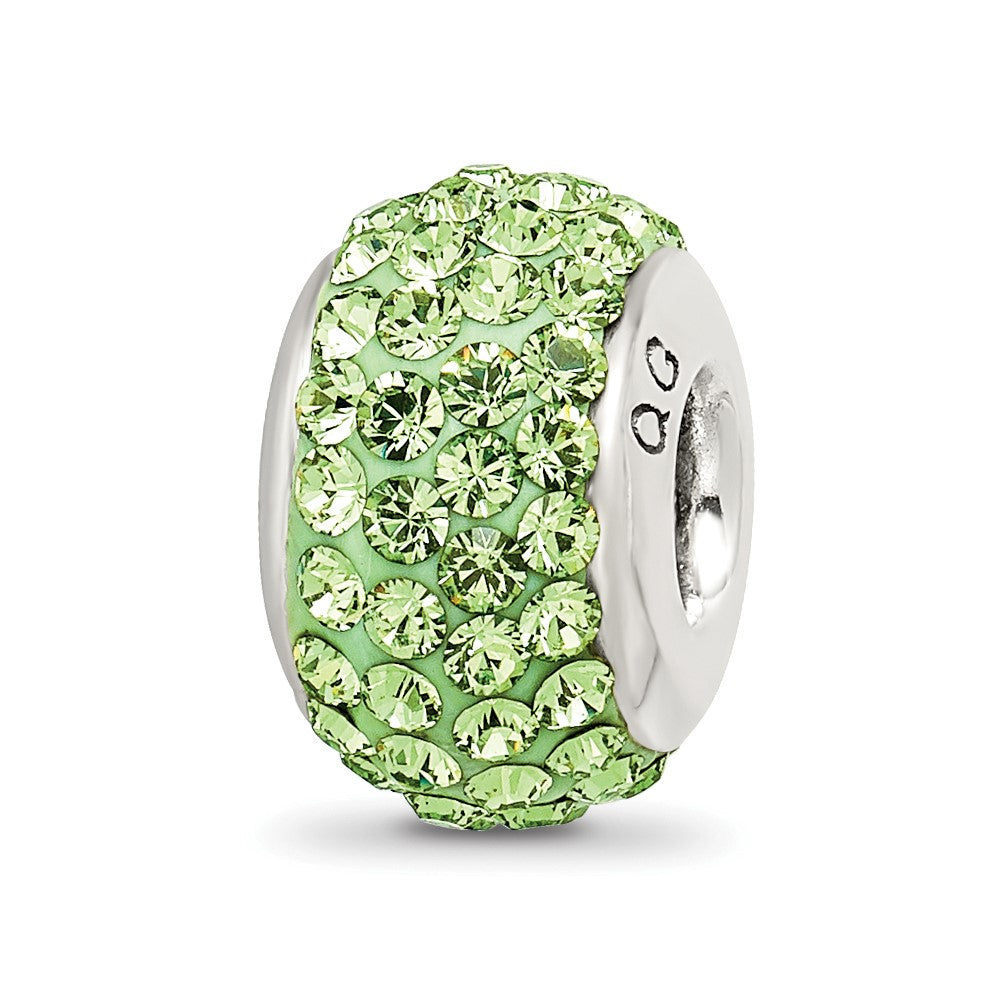Sterling Silver Reflections August Full Light Green Preciosa Crystal Bead
