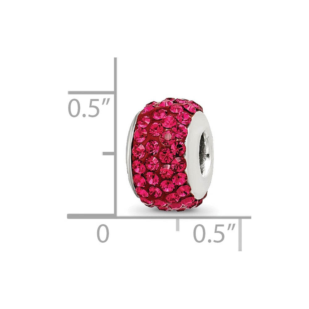 Sterling Silver Reflections July Full Red Preciosa Crystal Bead