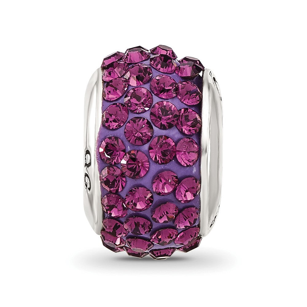 Sterling Silver Reflections February Full Purple Preciosa Crystal Bead
