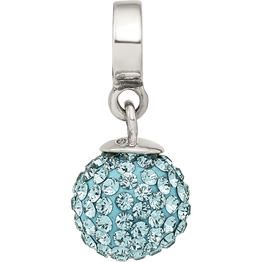 Sterling Silver Reflections Dec Preciosa Crystal Ball Dangle Bead