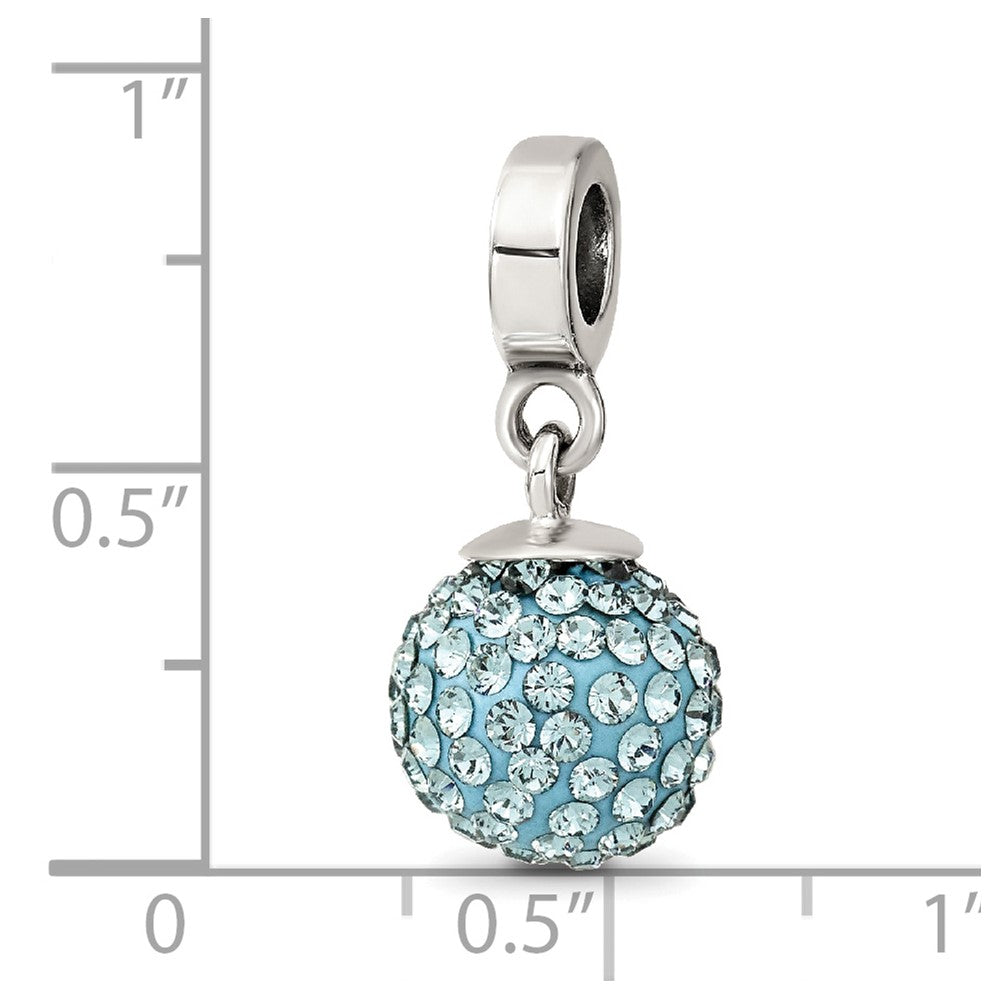 Sterling Silver Reflections Dec Preciosa Crystal Ball Dangle Bead
