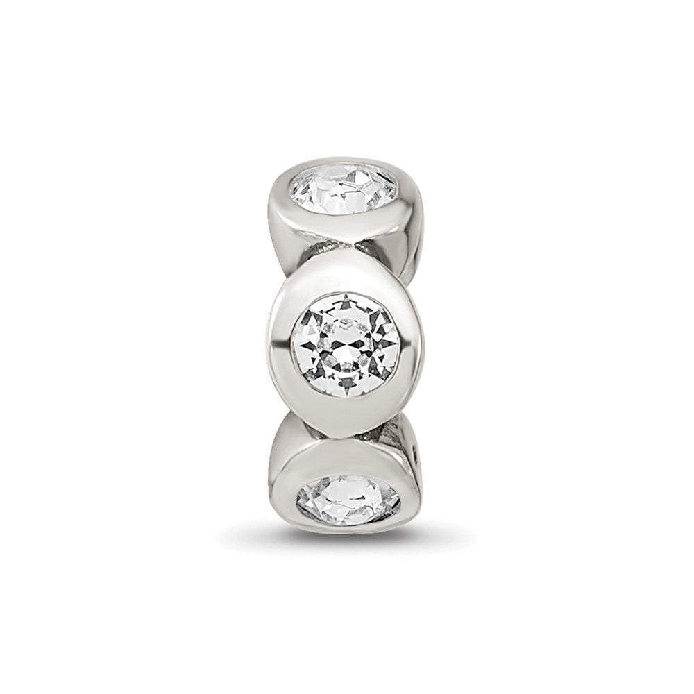 Sterling Silver Reflections April Preciosa Crystal Birthstone Bead