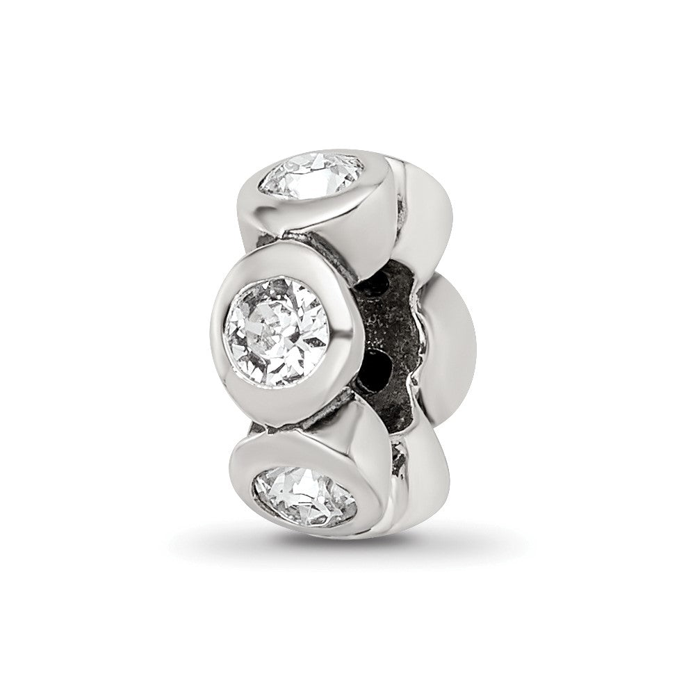 Sterling Silver Reflections April Preciosa Crystal Birthstone Bead