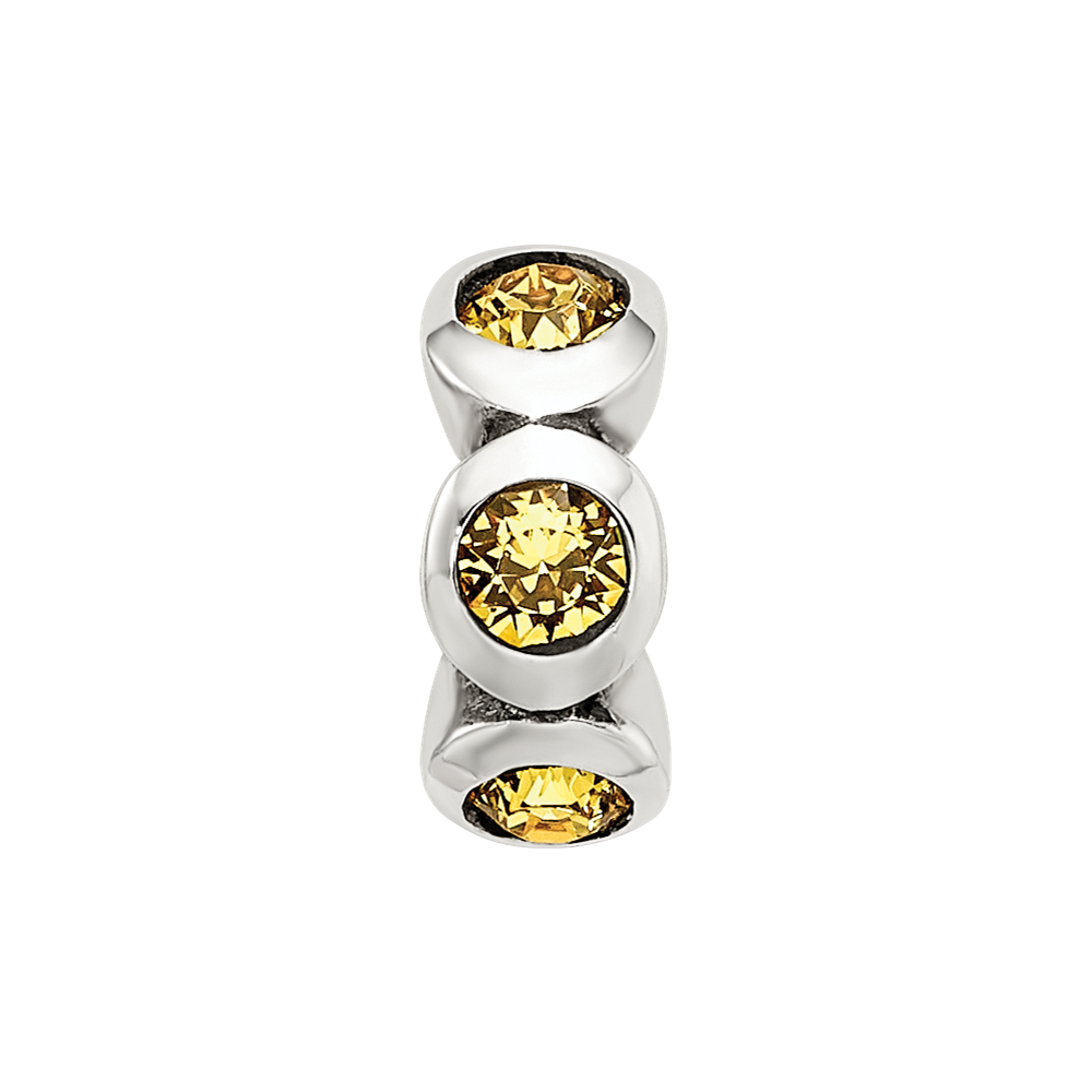 Sterling Silver Reflections Nov Preciosa Crystal Birthstone Bead