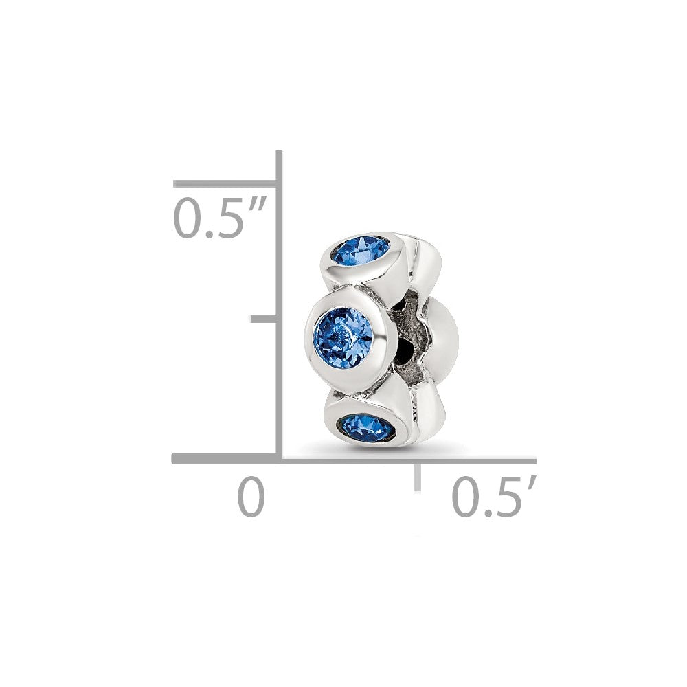 Sterling Silver Reflections Sept Preciosa Crystal Birthstone Bead