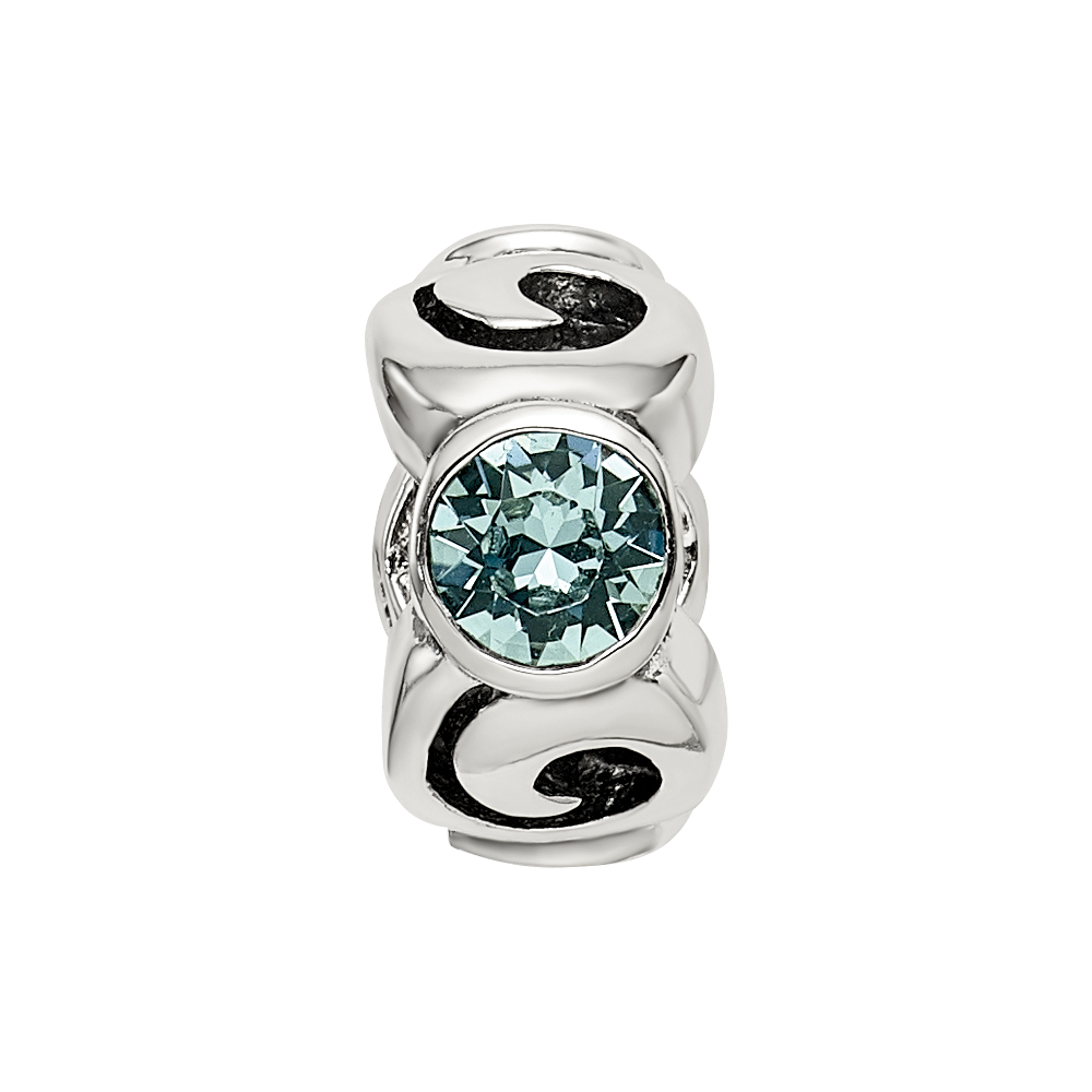 Sterling Silver Reflections December Blue Preciosa Crystal Bead
