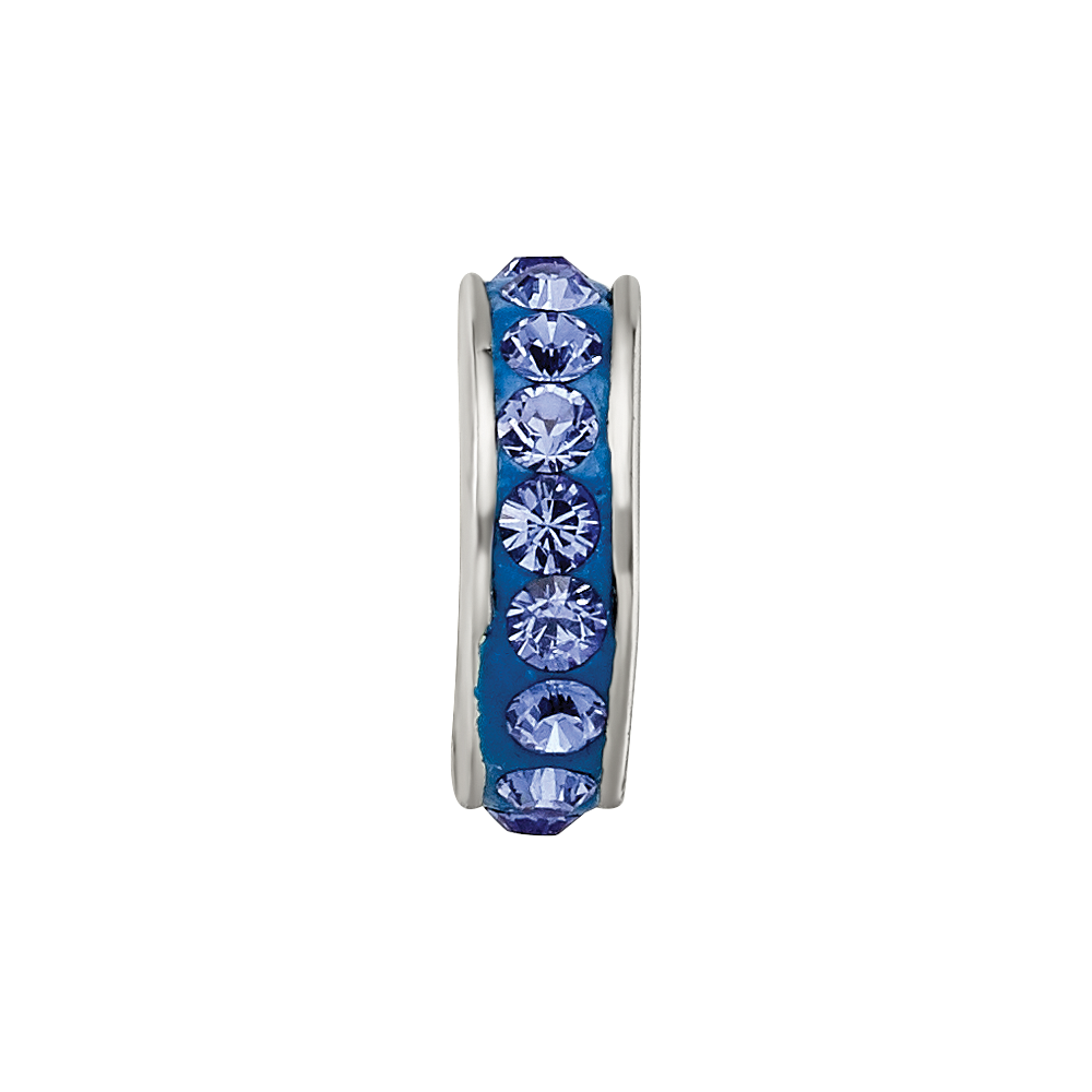 Sterling Silver Reflections Sept Single Row Preciosa Crystal Bead