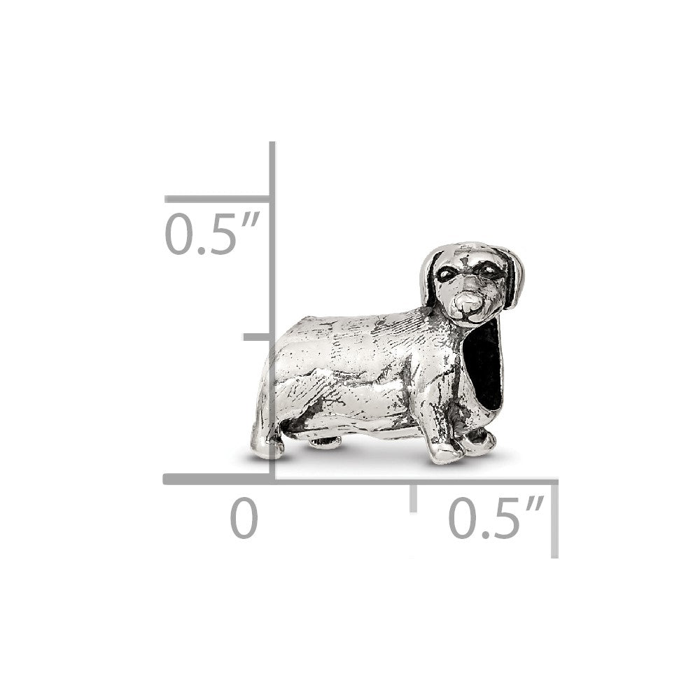 Sterling Silver Reflections Dachshound Bead