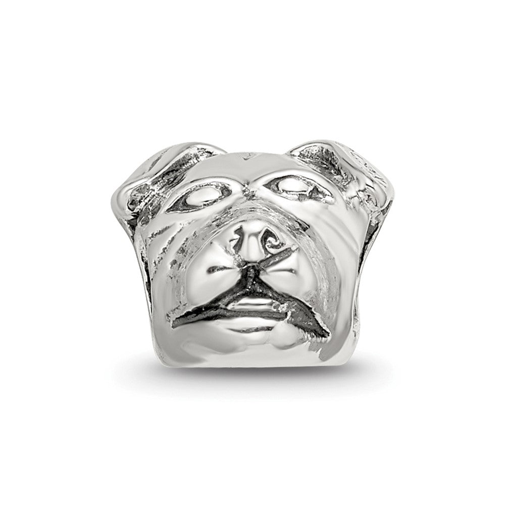 Sterling Silver Reflections Rottweiler Head Bead