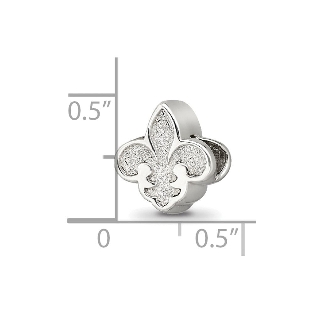 Sterling Silver Reflections Fleur de Lis Bead
