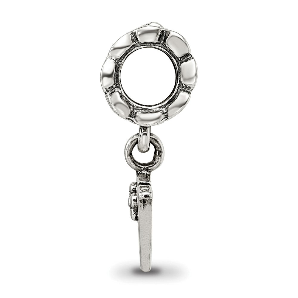 Sterling Silver Reflections Letter V Dangle Bead