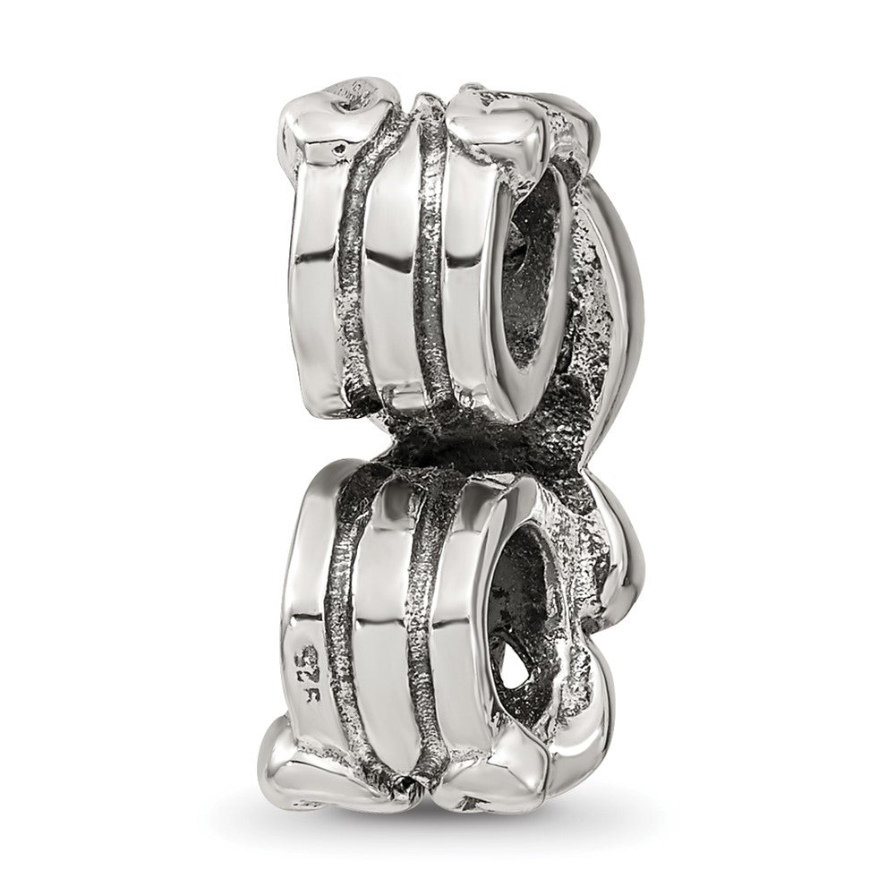 Sterling Silver Reflections Scroll Connector Bead
