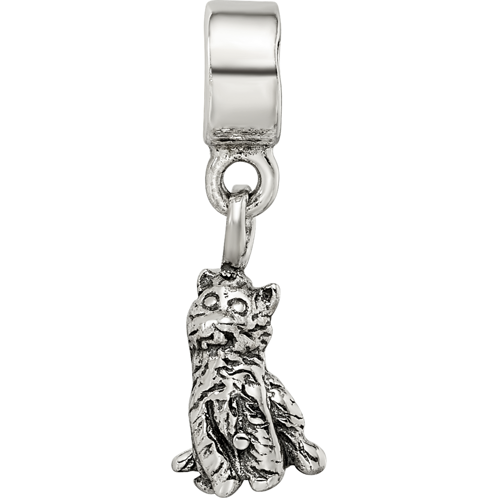 Kids Collection Sterling Silver Cat Dangle Reflections Bead