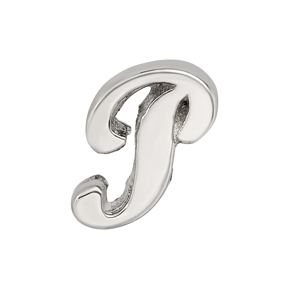 Sterling Silver Reflections Letter P Script Bead