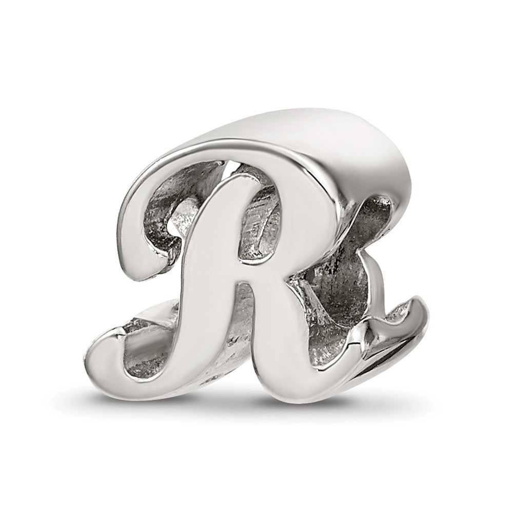 Sterling Silver Reflections Letter R Script Bead