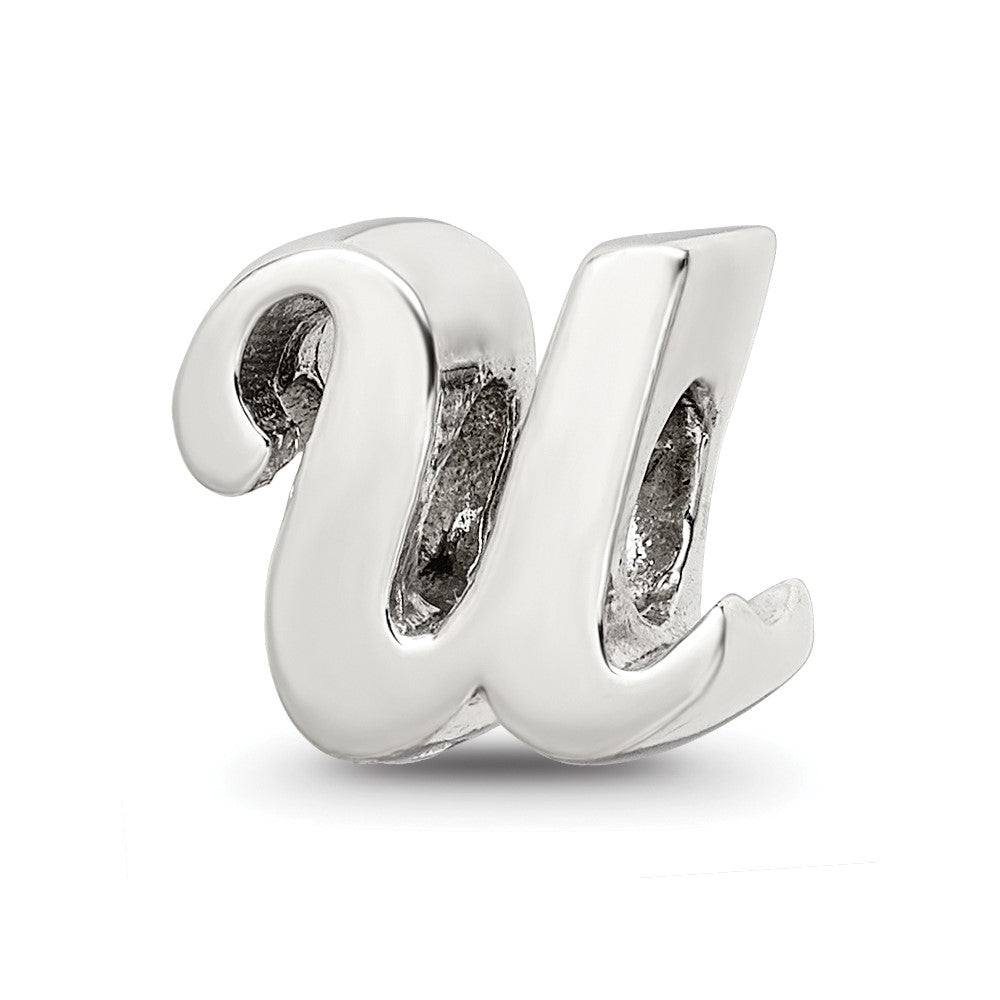 Sterling Silver Reflections Letter U Script Bead