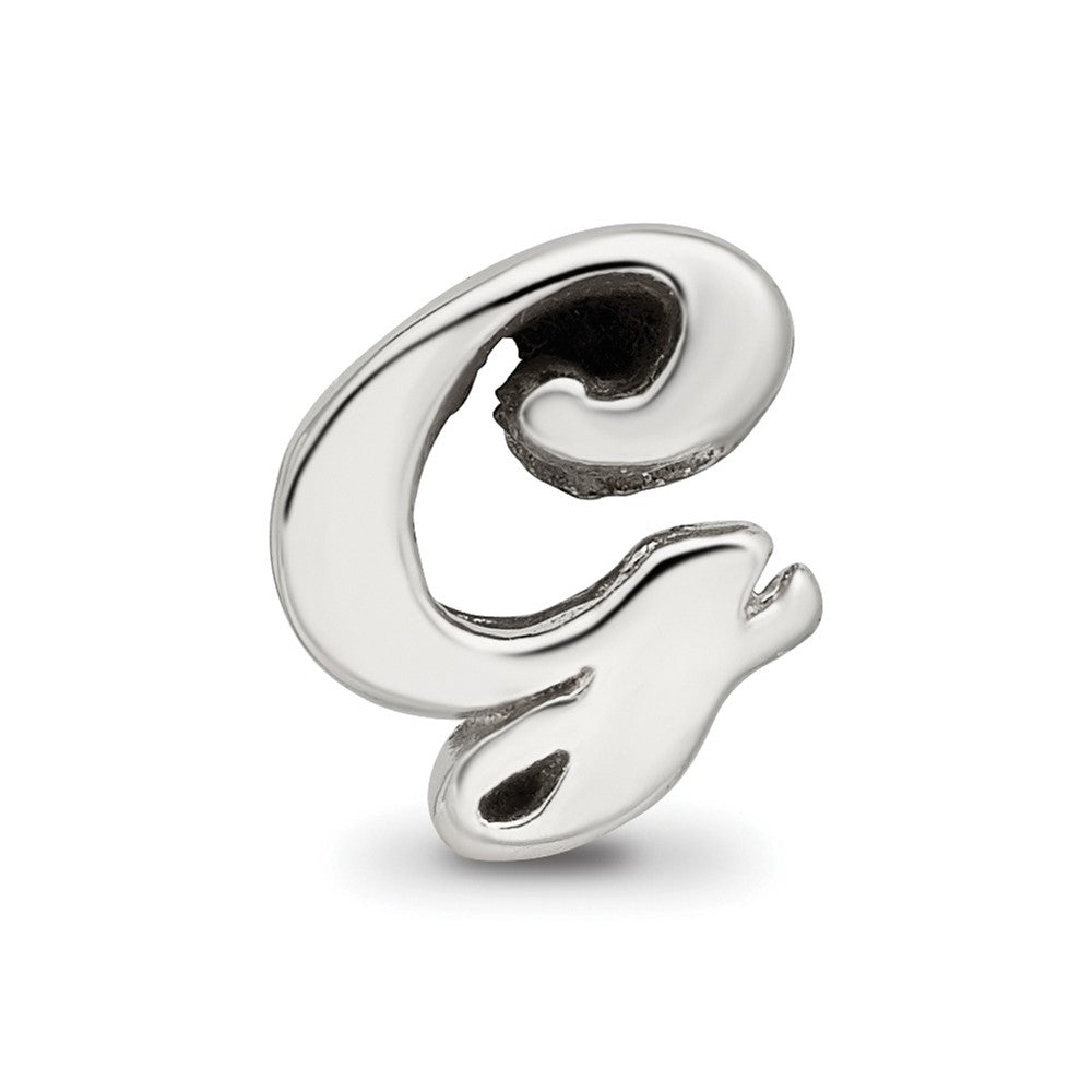 Sterling Silver Reflections Letter G Script Bead