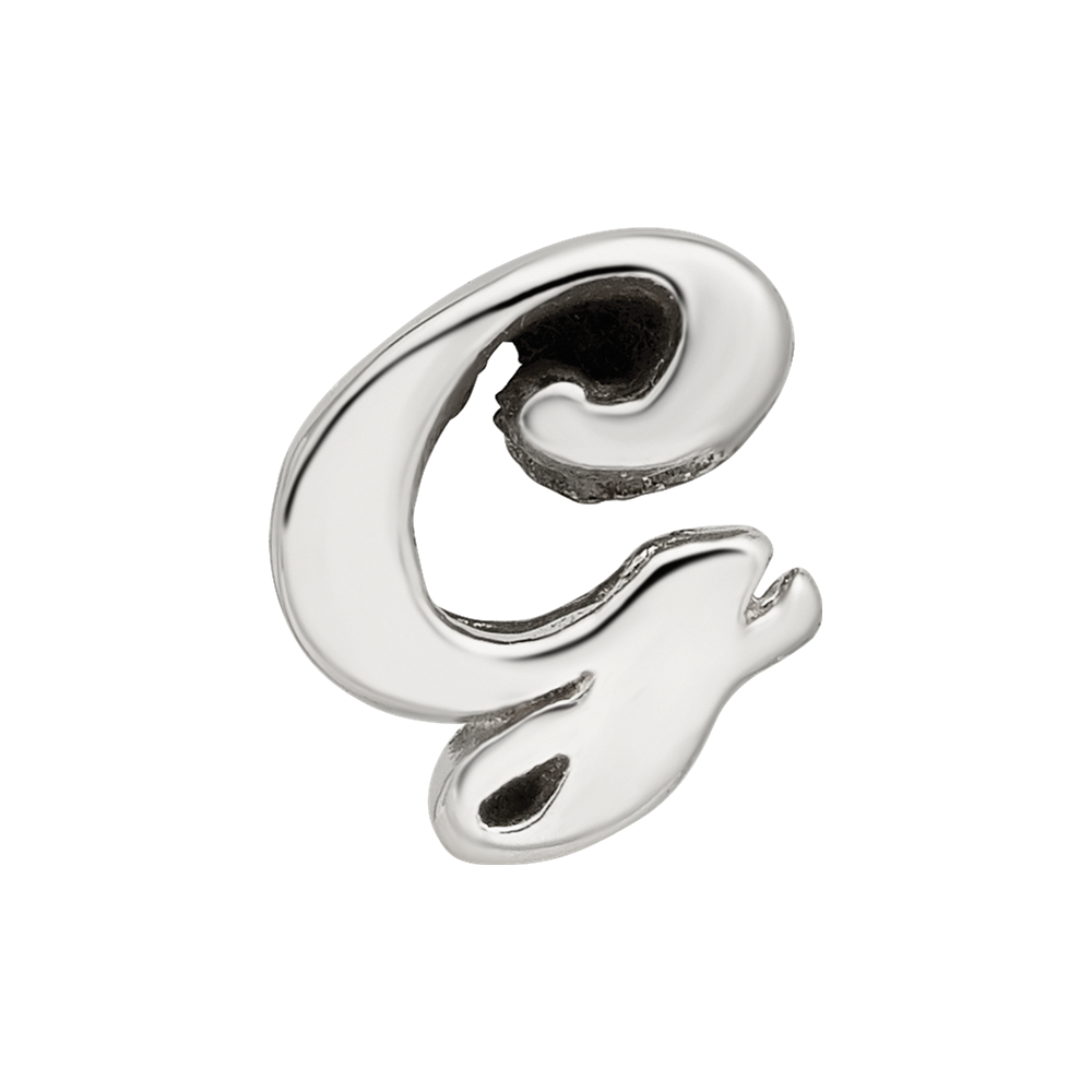 Sterling Silver Reflections Letter G Script Bead