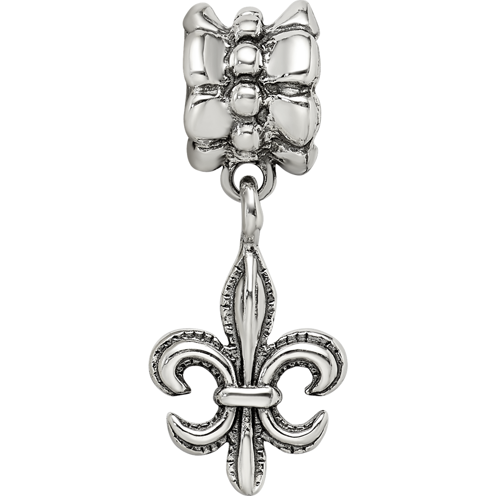 Sterling Silver Reflections Fleur de Lis Dangle Bead