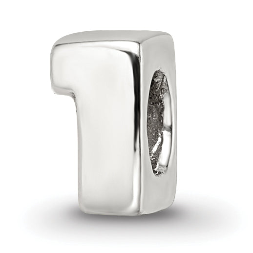 Sterling Silver Reflections Kids Number 1 Bead Size: 6.36MM X 3.64MM