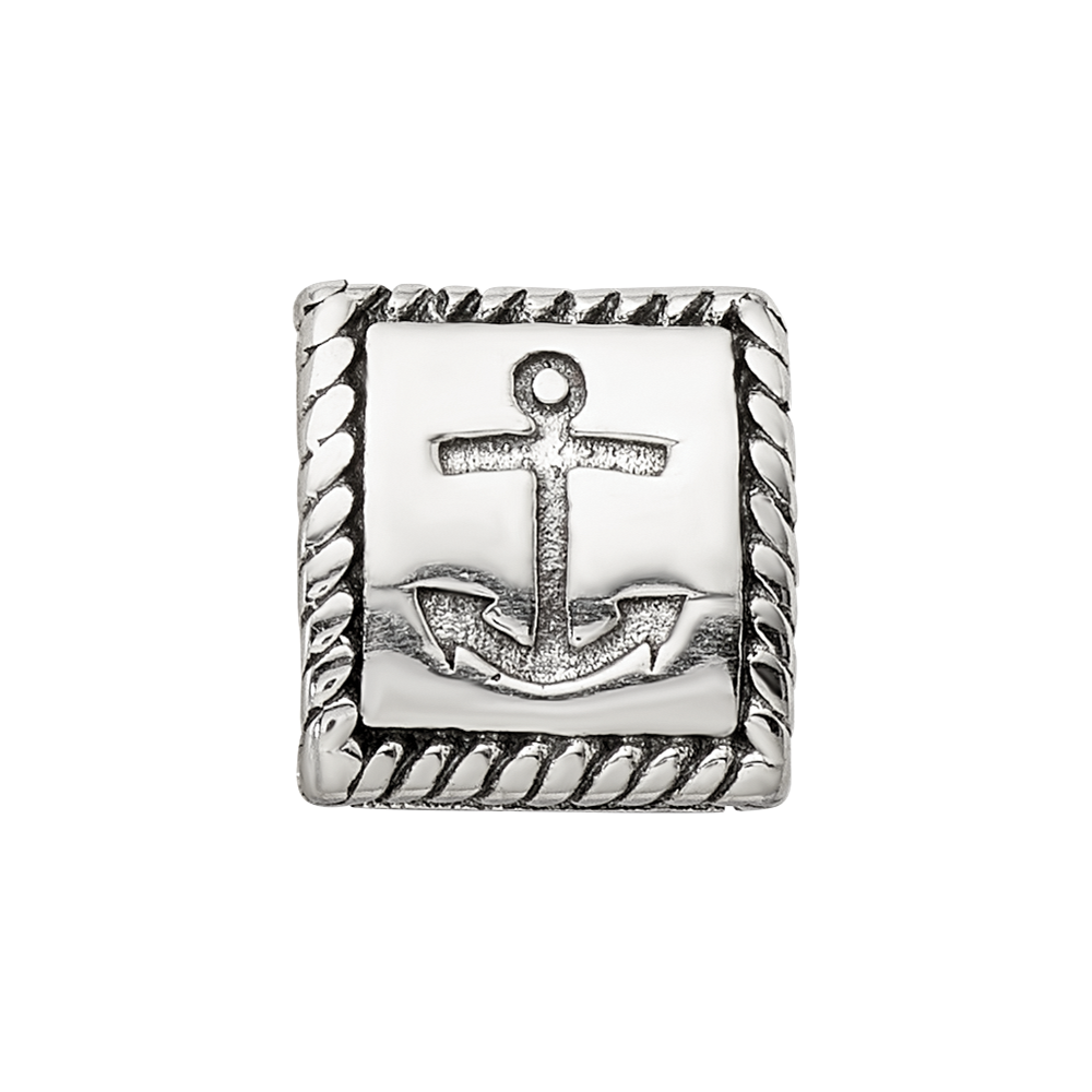 Sterling Silver Reflections Anchor, Cross, Heart Trilogy Three Sided Bead