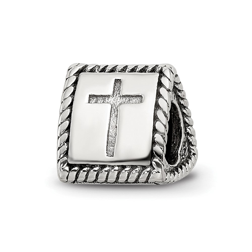 Sterling Silver Reflections Anchor, Cross, Heart Trilogy Three Sided Bead
