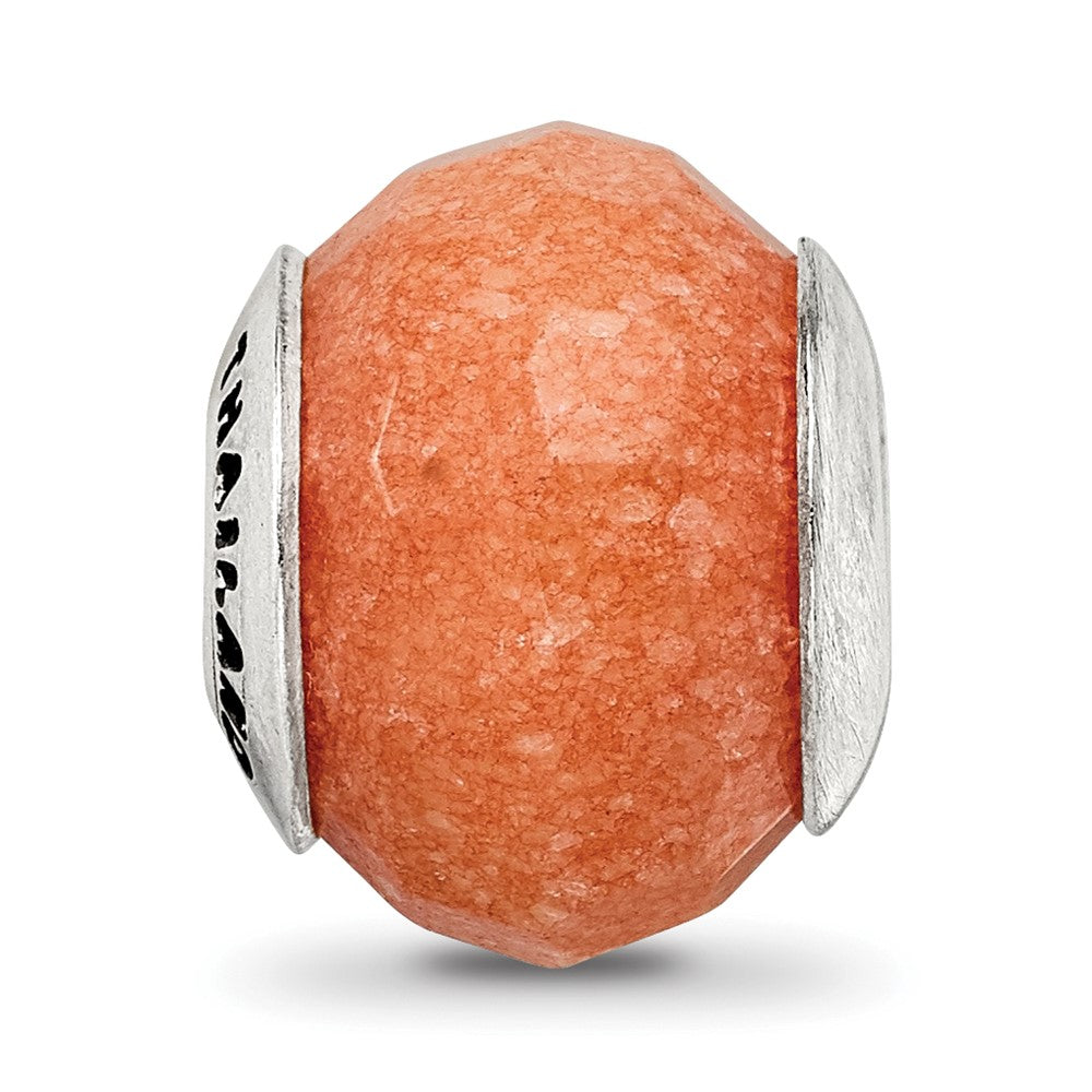 Sterling Silver Reflections Peach Quartz Stone Bead