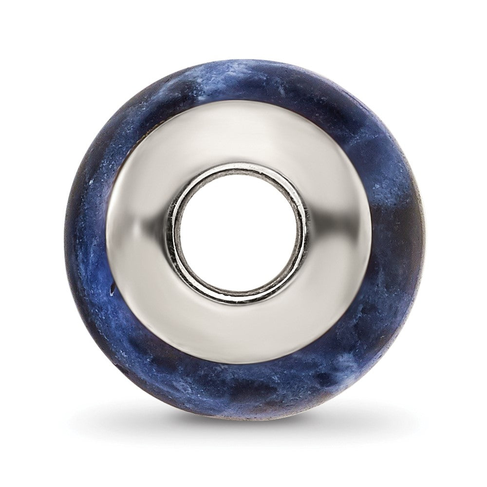 Sterling Silver Reflections Sodalite Stone Bead
