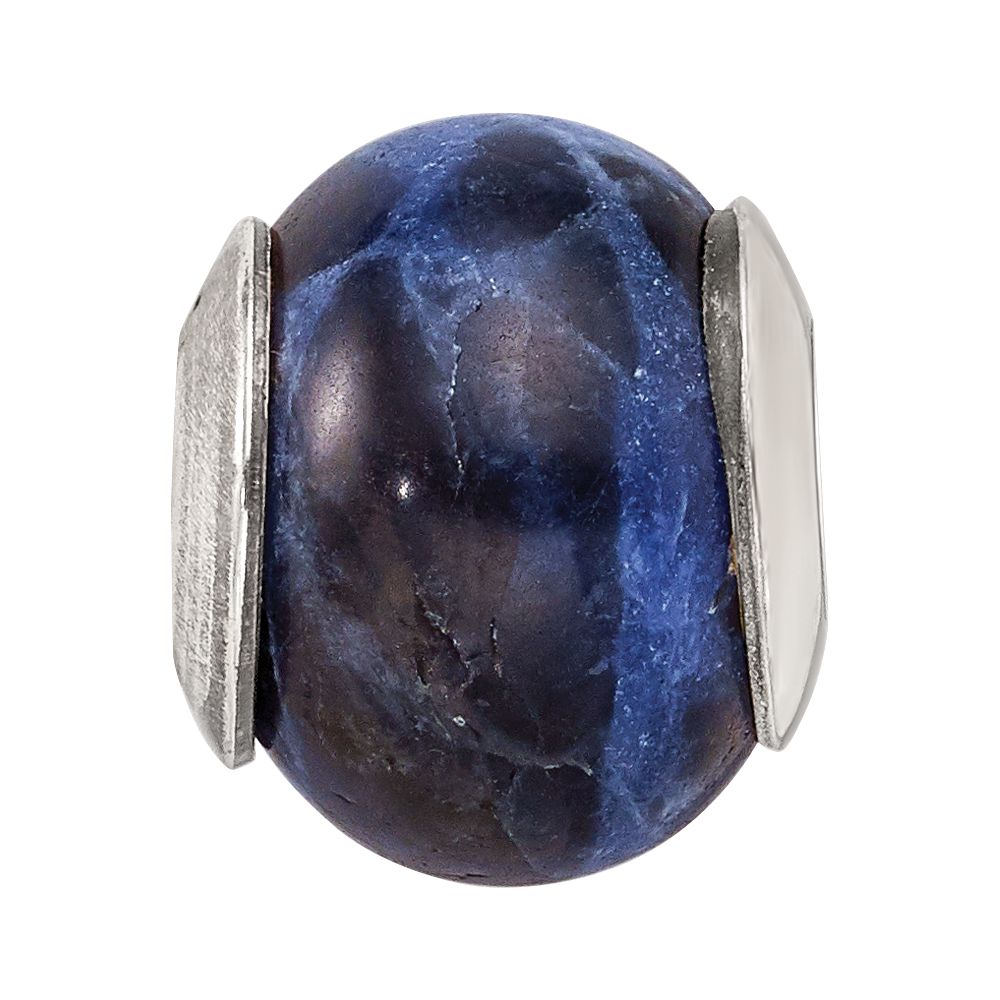 Sterling Silver Reflections Sodalite Stone Bead
