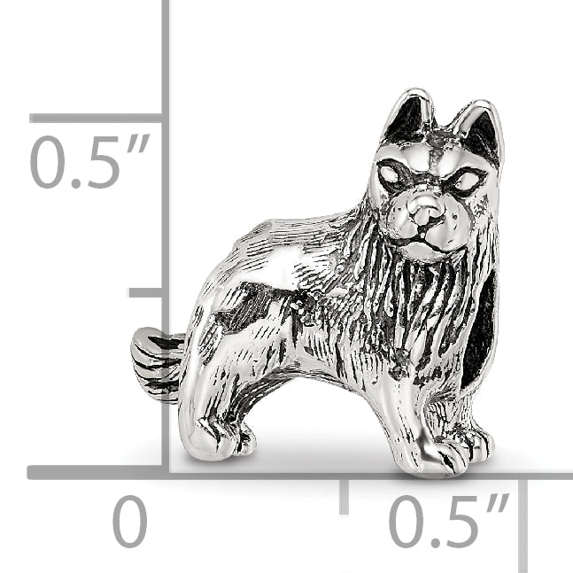 Sterling Silver Reflections German Shepherd Bead Size: 12.73MM X 11.82MM