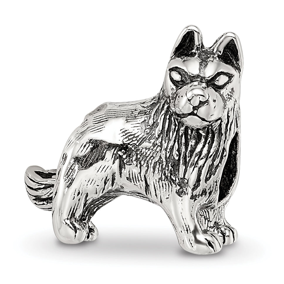 Sterling Silver Reflections German Shepherd Bead Size: 12.73MM X 11.82MM
