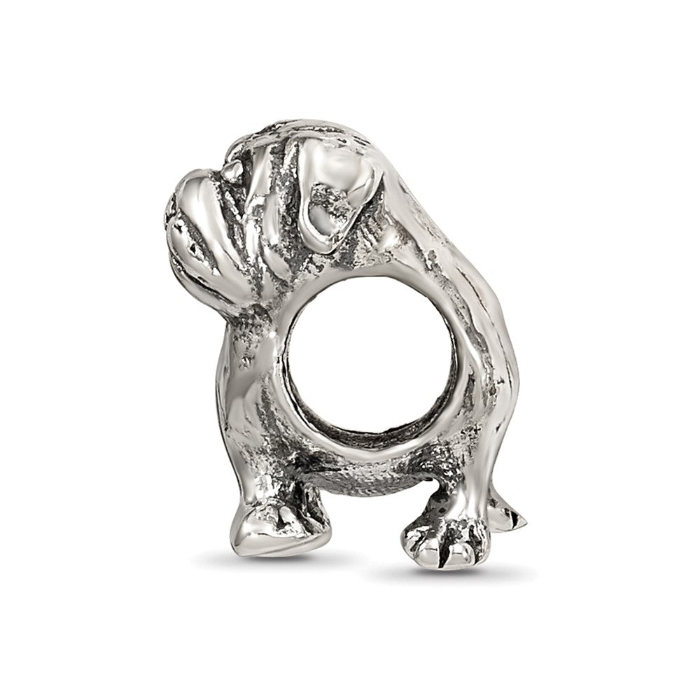 Sterling Silver Reflections Pug Bead